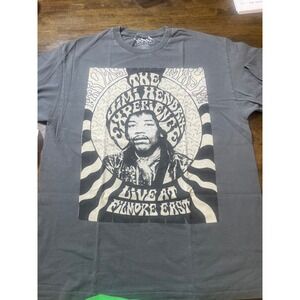 Solar Flare Jimi Hendrix Experience Live Fillmore East Graphic Tee Mens XL Gray
